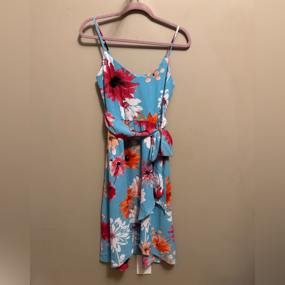 Vince Camuto Teal Floral Dress